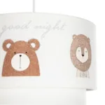 GloboStar® BEAR 204-0003 Παιδικό Κρεμαστό Φωτιστικό Φιγούρα Μονόφωτο 1 x E27 IP20 Λευκό Ύφασμα - Μ30 x Π30 x Υ70cm - Image 7