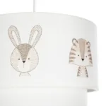 GloboStar® BEAR 204-0003 Παιδικό Κρεμαστό Φωτιστικό Φιγούρα Μονόφωτο 1 x E27 IP20 Λευκό Ύφασμα - Μ30 x Π30 x Υ70cm - Image 8