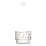 GloboStar® BALLOON 204-0004 Παιδικό Κρεμαστό Φωτιστικό Φιγούρα Μονόφωτο 1 x E27 IP20 Λευκό Ύφασμα - Μ30 x Π30 x Υ70cm - Image 3