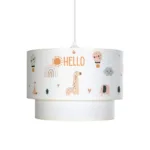 GloboStar® BALLOON 204-0004 Παιδικό Κρεμαστό Φωτιστικό Φιγούρα Μονόφωτο 1 x E27 IP20 Λευκό Ύφασμα - Μ30 x Π30 x Υ70cm - Image 4