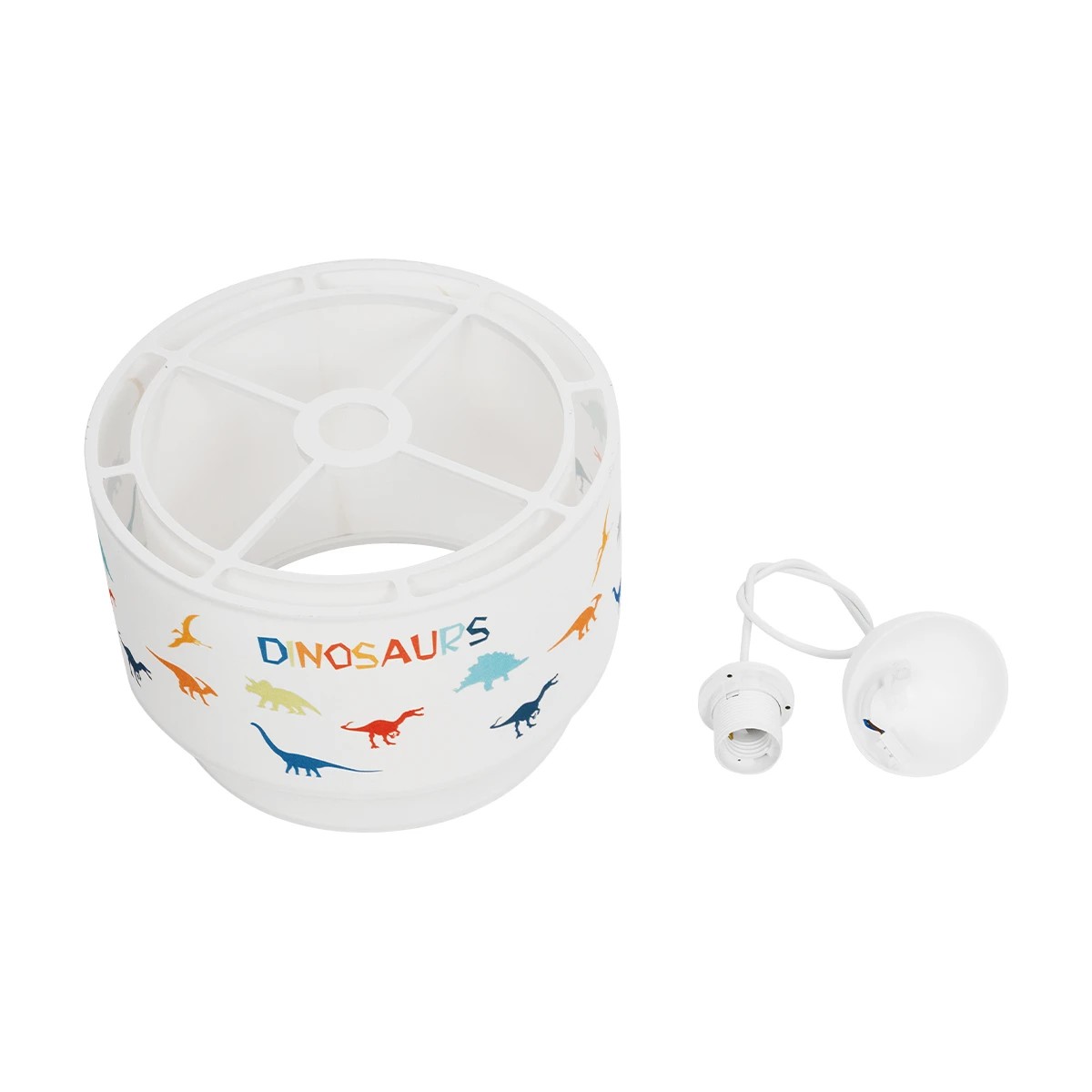 GloboStar® DINO 204-0006 Παιδικό Κρεμαστό Φωτιστικό Φιγούρα Μονόφωτο 1 x E27 IP20 Λευκό & Mπλε Ύφασμα - Μ30 x Π30 x Υ70cm - Image 11