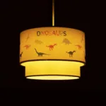 GloboStar® DINO 204-0006 Παιδικό Κρεμαστό Φωτιστικό Φιγούρα Μονόφωτο 1 x E27 IP20 Λευκό & Mπλε Ύφασμα - Μ30 x Π30 x Υ70cm - Image 2