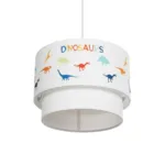 GloboStar® DINO 204-0006 Παιδικό Κρεμαστό Φωτιστικό Φιγούρα Μονόφωτο 1 x E27 IP20 Λευκό & Mπλε Ύφασμα - Μ30 x Π30 x Υ70cm - Image 5