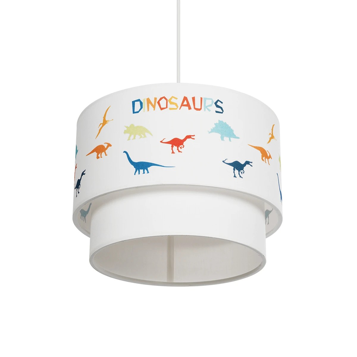 GloboStar® DINO 204-0006 Παιδικό Κρεμαστό Φωτιστικό Φιγούρα Μονόφωτο 1 x E27 IP20 Λευκό & Mπλε Ύφασμα - Μ30 x Π30 x Υ70cm - Image 5