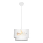 GloboStar® GIRAFFE 204-0007 Παιδικό Κρεμαστό Φωτιστικό Φιγούρα Μονόφωτο 1 x E27 IP20 Λευκό Ύφασμα - Μ30 x Π30 x Υ70cm - Image 3