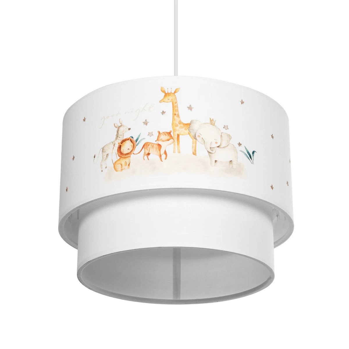 GloboStar® GIRAFFE 204-0007 Παιδικό Κρεμαστό Φωτιστικό Φιγούρα Μονόφωτο 1 x E27 IP20 Λευκό Ύφασμα - Μ30 x Π30 x Υ70cm - Image 5