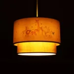 GloboStar® GIRAFFE 204-0008 Παιδικό Κρεμαστό Φωτιστικό Φιγούρα Μονόφωτο 1 x E27 IP20 Λευκό & Γκρι Ύφασμα - Μ30 x Π30 x Υ70cm - Image 2