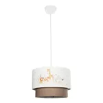 GloboStar® GIRAFFE 204-0008 Παιδικό Κρεμαστό Φωτιστικό Φιγούρα Μονόφωτο 1 x E27 IP20 Λευκό & Γκρι Ύφασμα - Μ30 x Π30 x Υ70cm - Image 3