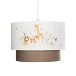 GloboStar® GIRAFFE 204-0008 Παιδικό Κρεμαστό Φωτιστικό Φιγούρα Μονόφωτο 1 x E27 IP20 Λευκό & Γκρι Ύφασμα - Μ30 x Π30 x Υ70cm - Image 4