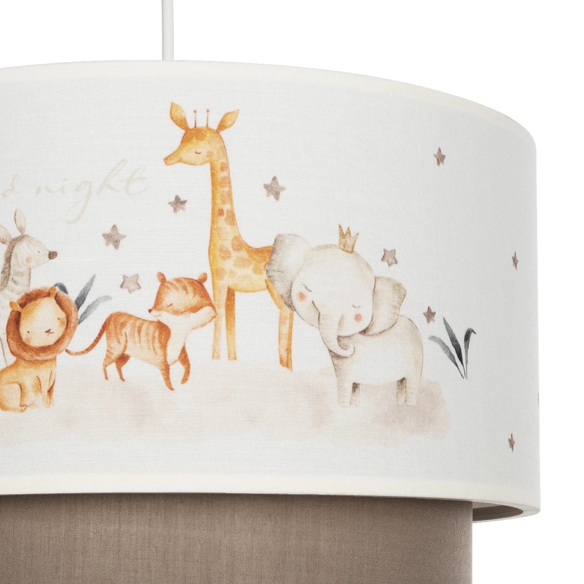 GloboStar® GIRAFFE 204-0008 Παιδικό Κρεμαστό Φωτιστικό Φιγούρα Μονόφωτο 1 x E27 IP20 Λευκό & Γκρι Ύφασμα - Μ30 x Π30 x Υ70cm - Image 7