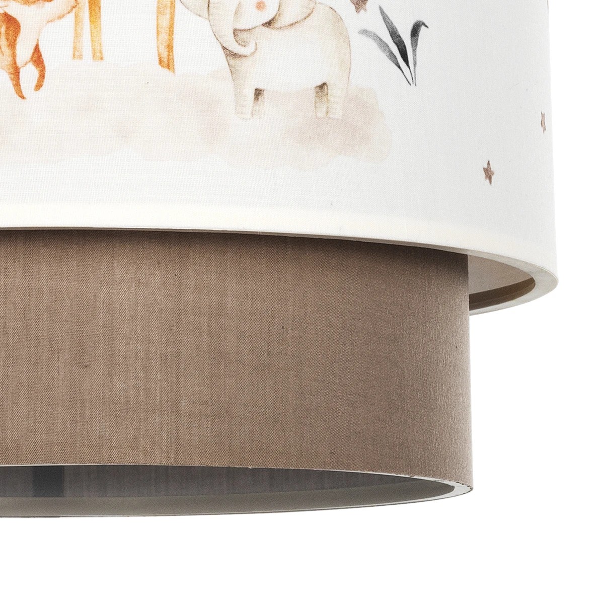 GloboStar® GIRAFFE 204-0008 Παιδικό Κρεμαστό Φωτιστικό Φιγούρα Μονόφωτο 1 x E27 IP20 Λευκό & Γκρι Ύφασμα - Μ30 x Π30 x Υ70cm - Image 9