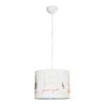 GloboStar® GIRLSCLUB 204-0010 Παιδικό Κρεμαστό Φωτιστικό Φιγούρα Μονόφωτο 1 x E27 IP20 Λευκό Ύφασμα - Μ28 x Π28 x Υ70cm - Image 3