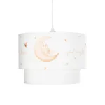 GloboStar® MOON 204-0011 Παιδικό Κρεμαστό Φωτιστικό Φιγούρα Μονόφωτο 1 x E27 IP20 Λευκό Ύφασμα - Μ30 x Π30 x Υ70cm - Image 4