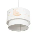GloboStar® MOON 204-0011 Παιδικό Κρεμαστό Φωτιστικό Φιγούρα Μονόφωτο 1 x E27 IP20 Λευκό Ύφασμα - Μ30 x Π30 x Υ70cm - Image 5