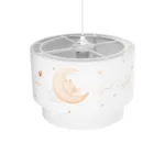 GloboStar® MOON 204-0011 Παιδικό Κρεμαστό Φωτιστικό Φιγούρα Μονόφωτο 1 x E27 IP20 Λευκό Ύφασμα - Μ30 x Π30 x Υ70cm - Image 6