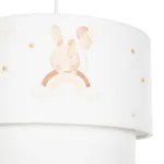 GloboStar® MOON 204-0011 Παιδικό Κρεμαστό Φωτιστικό Φιγούρα Μονόφωτο 1 x E27 IP20 Λευκό Ύφασμα - Μ30 x Π30 x Υ70cm - Image 8