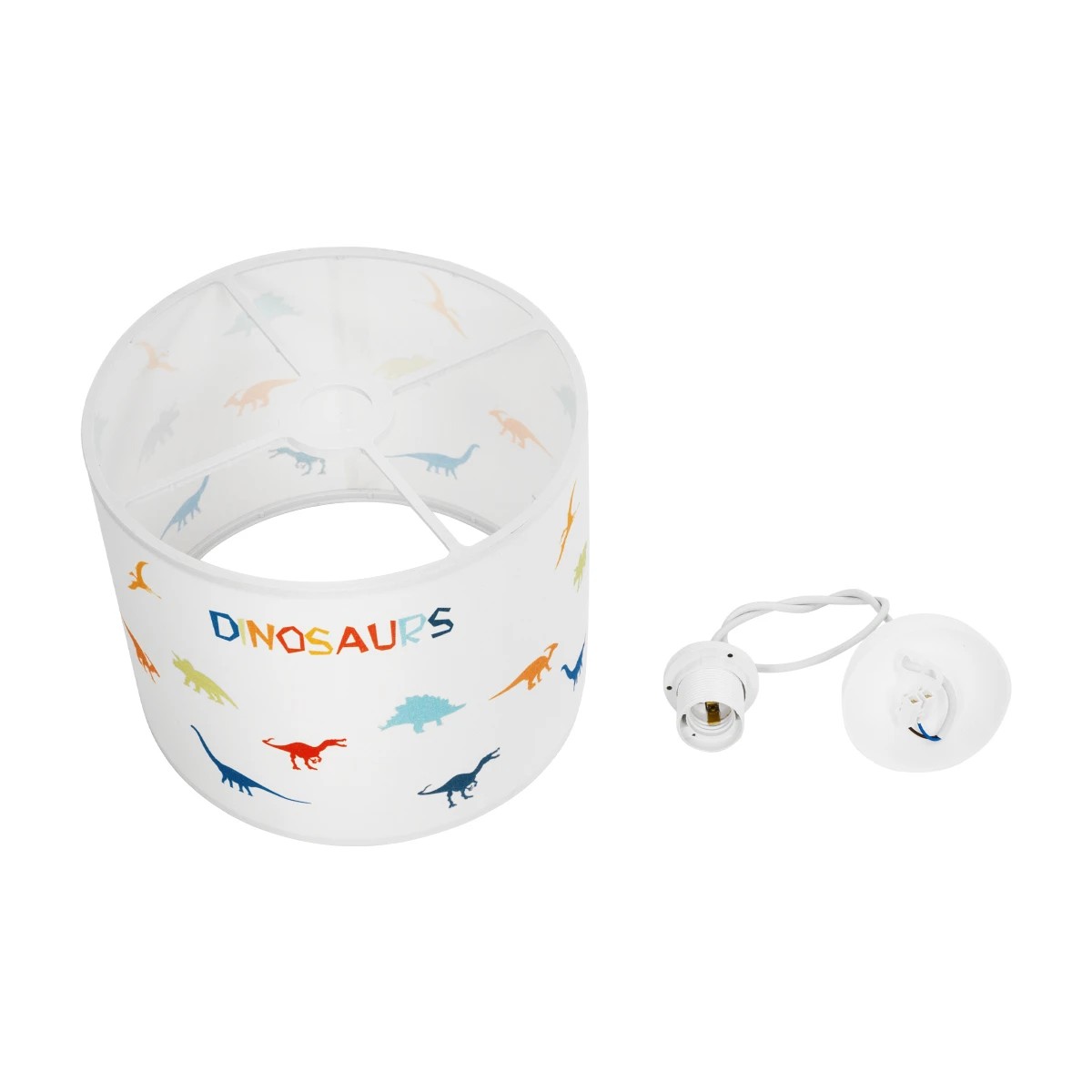 GloboStar® DINO 204-0014 Παιδικό Κρεμαστό Φωτιστικό Φιγούρα Μονόφωτο 1 x E27 IP20 Λευκό Ύφασμα - Μ30 x Π30 x Υ70cm - Image 10