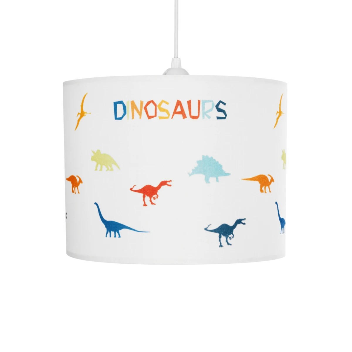 GloboStar® DINO 204-0014 Παιδικό Κρεμαστό Φωτιστικό Φιγούρα Μονόφωτο 1 x E27 IP20 Λευκό Ύφασμα - Μ30 x Π30 x Υ70cm - Image 4