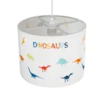 GloboStar® DINO 204-0014 Παιδικό Κρεμαστό Φωτιστικό Φιγούρα Μονόφωτο 1 x E27 IP20 Λευκό Ύφασμα - Μ30 x Π30 x Υ70cm - Image 6