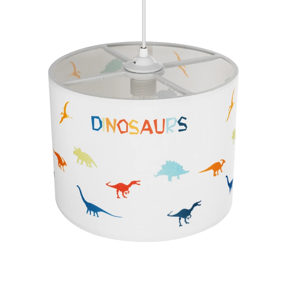 GloboStar® DINO 204-0014 Παιδικό Κρεμαστό Φωτιστικό Φιγούρα Μονόφωτο 1 x E27 IP20 Λευκό Ύφασμα - Μ30 x Π30 x Υ70cm - Image 6