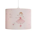 GloboStar® BALLERINA 204-0015 Παιδικό Κρεμαστό Φωτιστικό Φιγούρα Μονόφωτο 1 x E27 IP20 Ροζ Ύφασμα - Μ28 x Π28 x Υ70cm - Image 4