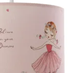 GloboStar® BALLERINA 204-0015 Παιδικό Κρεμαστό Φωτιστικό Φιγούρα Μονόφωτο 1 x E27 IP20 Ροζ Ύφασμα - Μ28 x Π28 x Υ70cm - Image 7
