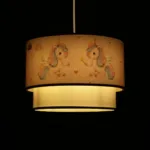 GloboStar® PONY 204-0016 Παιδικό Κρεμαστό Φωτιστικό Φιγούρα Μονόφωτο 1 x E27 IP20 Ροζ Ύφασμα - Μ30 x Π30 x Υ70cm - Image 2