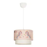 GloboStar® PONY 204-0016 Παιδικό Κρεμαστό Φωτιστικό Φιγούρα Μονόφωτο 1 x E27 IP20 Ροζ Ύφασμα - Μ30 x Π30 x Υ70cm - Image 3