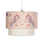 GloboStar® PONY 204-0016 Παιδικό Κρεμαστό Φωτιστικό Φιγούρα Μονόφωτο 1 x E27 IP20 Ροζ Ύφασμα - Μ30 x Π30 x Υ70cm - Image 4