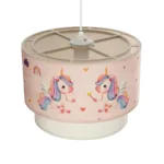 GloboStar® PONY 204-0016 Παιδικό Κρεμαστό Φωτιστικό Φιγούρα Μονόφωτο 1 x E27 IP20 Ροζ Ύφασμα - Μ30 x Π30 x Υ70cm - Image 6