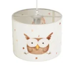 GloboStar® OWL 204-0017 Παιδικό Κρεμαστό Φωτιστικό Φιγούρα Μονόφωτο 1 x E27 IP20 Λευκό Ύφασμα - Μ28 x Π28 x Υ70cm - Image 6