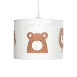 GloboStar® BEAR 204-0018 Παιδικό Κρεμαστό Φωτιστικό Φιγούρα Μονόφωτο 1 x E27 IP20 Λευκό Ύφασμα - Μ28 x Π28 x Υ70cm - Image 4