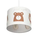 GloboStar® BEAR 204-0018 Παιδικό Κρεμαστό Φωτιστικό Φιγούρα Μονόφωτο 1 x E27 IP20 Λευκό Ύφασμα - Μ28 x Π28 x Υ70cm - Image 5