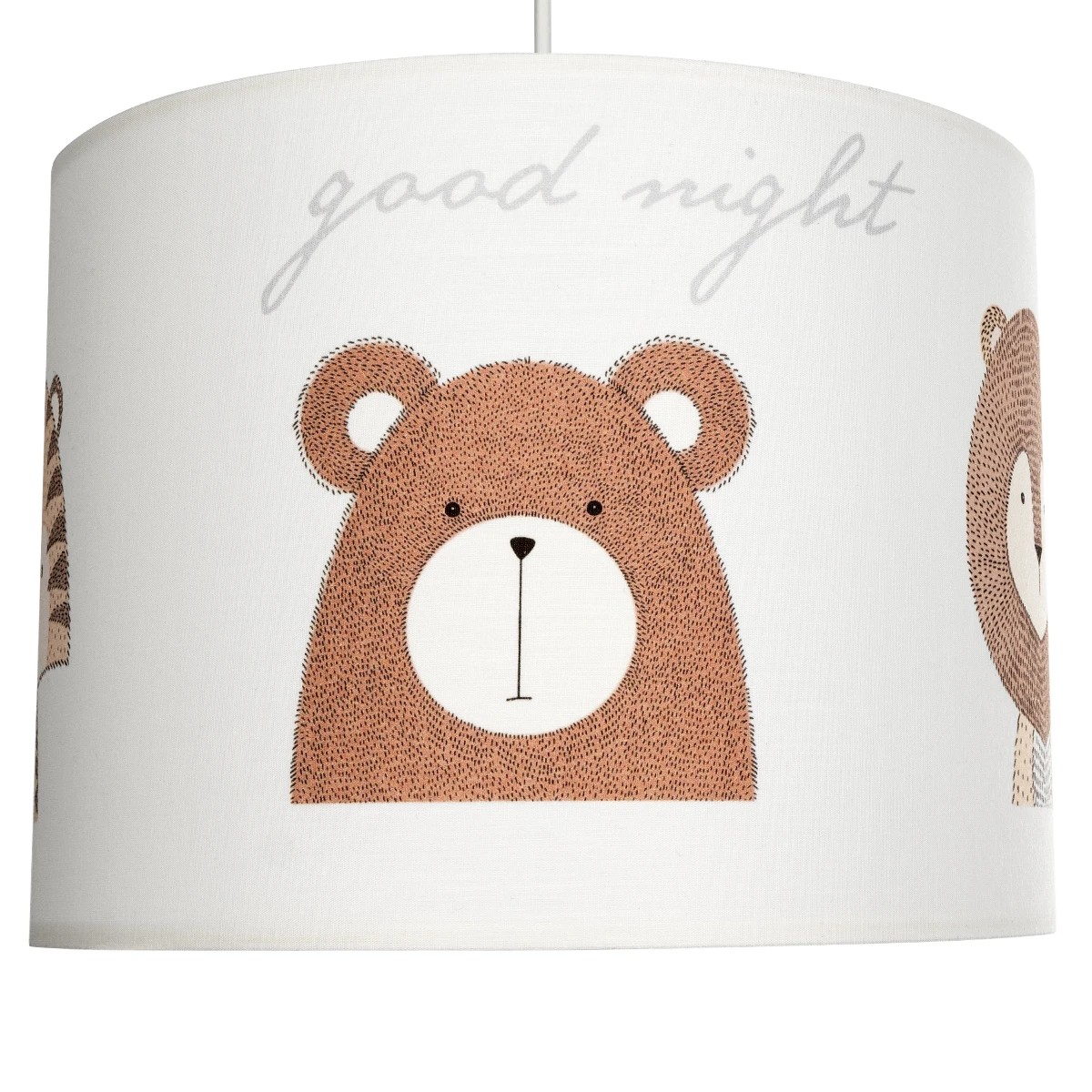 GloboStar® BEAR 204-0018 Παιδικό Κρεμαστό Φωτιστικό Φιγούρα Μονόφωτο 1 x E27 IP20 Λευκό Ύφασμα - Μ28 x Π28 x Υ70cm - Image 7