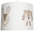 GloboStar® BEAR 204-0018 Παιδικό Κρεμαστό Φωτιστικό Φιγούρα Μονόφωτο 1 x E27 IP20 Λευκό Ύφασμα - Μ28 x Π28 x Υ70cm - Image 9