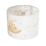 GloboStar® MOON 204-0019 Παιδικό Κρεμαστό Φωτιστικό Φιγούρα Μονόφωτο 1 x E27 IP20 Λευκό Ύφασμα - Μ28 x Π28 x Υ70cm - Image 6
