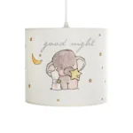GloboStar® ELEPHANT 204-0020 Παιδικό Κρεμαστό Φωτιστικό Φιγούρα Μονόφωτο 1 x E27 IP20 Λευκό Ύφασμα - Μ24 x Π24 x Υ70cm - Image 4