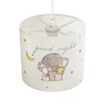 GloboStar® ELEPHANT 204-0020 Παιδικό Κρεμαστό Φωτιστικό Φιγούρα Μονόφωτο 1 x E27 IP20 Λευκό Ύφασμα - Μ24 x Π24 x Υ70cm - Image 6