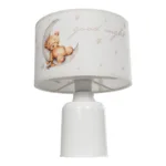 GloboStar® MOON 204-0023 Παιδικό Eπιτραπέζιο Φωτιστικό Φιγούρα Μονόφωτο 1 x E27 IP20 Λευκό Ύφασμα - Μ24 x Π24 x Υ32cm - Image 4