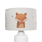 GloboStar® OWL 204-0024 Παιδικό Eπιτραπέζιο Φωτιστικό Φιγούρα Μονόφωτο 1 x E27 IP20 Λευκό & Πορτοκαλί Ύφασμα - Μ24 x Π24 x Υ32cm - Image 5