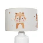 GloboStar® OWL 204-0024 Παιδικό Eπιτραπέζιο Φωτιστικό Φιγούρα Μονόφωτο 1 x E27 IP20 Λευκό & Πορτοκαλί Ύφασμα - Μ24 x Π24 x Υ32cm - Image 8