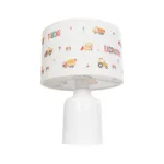 GloboStar® EXCAVATOR 204-0027 Παιδικό Eπιτραπέζιο Φωτιστικό Φιγούρα Μονόφωτο 1 x E27 IP20 Λευκό Ύφασμα - Μ24 x Π24 x Υ32cm - Image 4