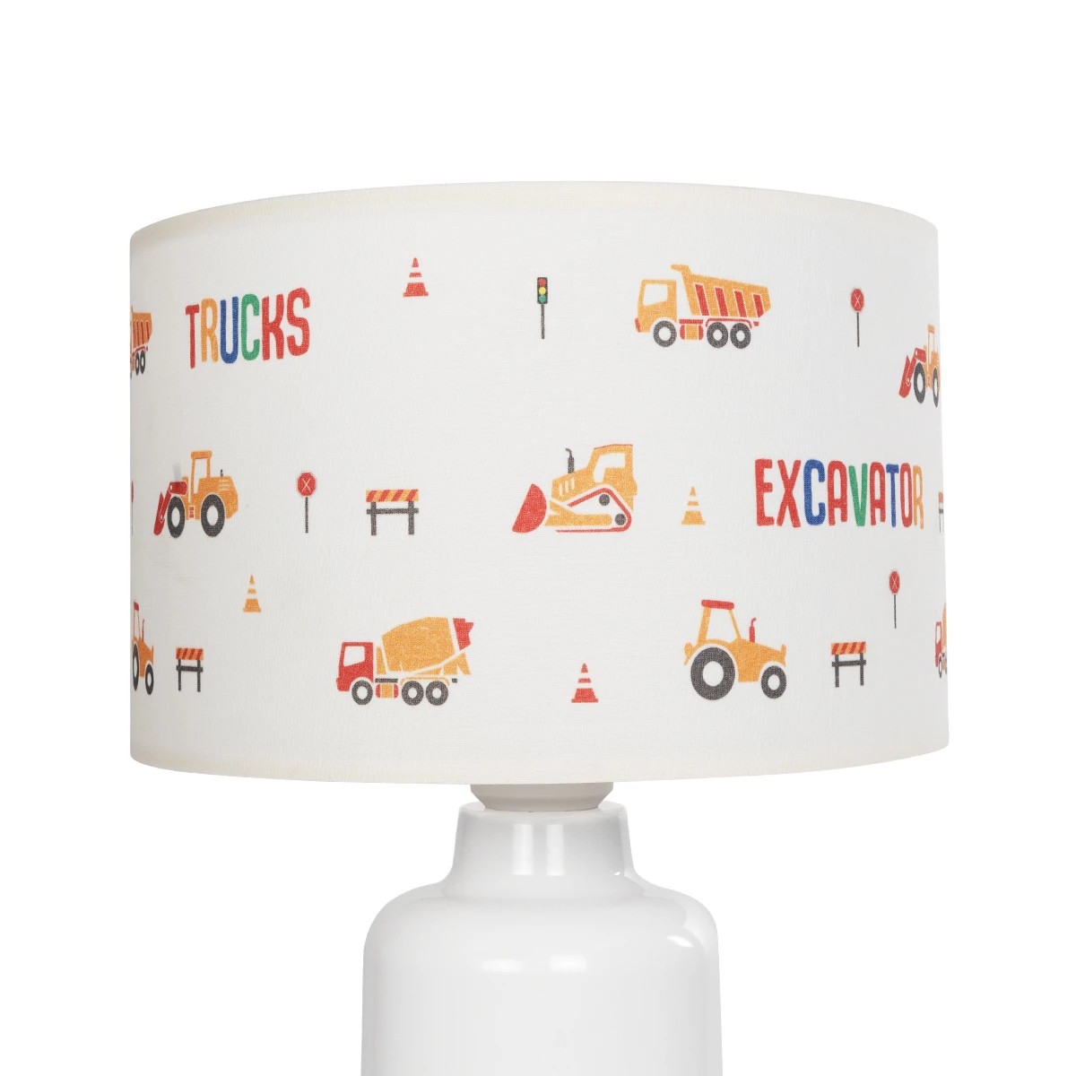 GloboStar® EXCAVATOR 204-0027 Παιδικό Eπιτραπέζιο Φωτιστικό Φιγούρα Μονόφωτο 1 x E27 IP20 Λευκό Ύφασμα - Μ24 x Π24 x Υ32cm - Image 5