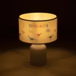 GloboStar® DINO 204-0028 Παιδικό Eπιτραπέζιο Φωτιστικό Φιγούρα Μονόφωτο 1 x E27 IP20 Λευκό Ύφασμα - Μ24 x Π24 x Υ32cm - Image 2