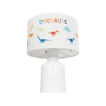 GloboStar® DINO 204-0028 Παιδικό Eπιτραπέζιο Φωτιστικό Φιγούρα Μονόφωτο 1 x E27 IP20 Λευκό Ύφασμα - Μ24 x Π24 x Υ32cm - Image 4