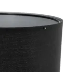 GloboStar® SAGA 204-0038 Μοντέρνο Eπιδαπέδιο Φωτιστικό Μονόφωτο 1 x E27 IP20 Καρυδί Ξύλο με Μαύρο Ύφασμα - Μ38 x Π38 x Υ140cm - Image 4