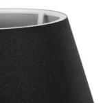 GloboStar® TRANS 204-0054 Μοντέρνο Eπιτραπέζιο Φωτιστικό Μονόφωτο 1 x E27 IP20 Διάφανο Πλαστικό με Μαύρο Ύφασμα - Μ22 x Π22 x Υ14cm - Image 6