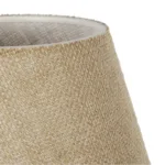 GloboStar® TRANS 204-0055 Μοντέρνο Eπιτραπέζιο Φωτιστικό Μονόφωτο 1 x E27 IP20 Διάφανο Πλαστικό με Μπεζ Ύφασμα - Μ22 x Π22 x Υ14cm - Image 6