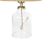 GloboStar® TRANS 204-0055 Μοντέρνο Eπιτραπέζιο Φωτιστικό Μονόφωτο 1 x E27 IP20 Διάφανο Πλαστικό με Μπεζ Ύφασμα - Μ22 x Π22 x Υ14cm - Image 7