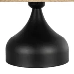 GloboStar® PYRAMID 204-0057 Μοντέρνο Eπιτραπέζιο Φωτιστικό Μονόφωτο 1 x E27 IP20 Μαύρο Μέταλλο με Μπεζ Ύφασμα - Μ22 x Π22 x Υ30cm - Image 7